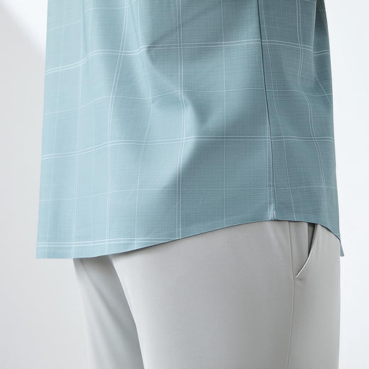 【无缝工艺/凉感】柒牌格子短袖衬衫男夏季新品商务百搭翻领衬衣128A70930 商品图2