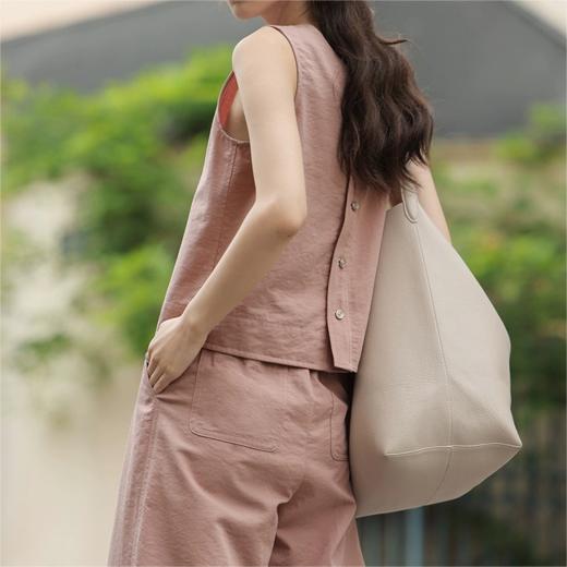 【郎奴华菲LONGNVFAIR  利落小帅气休闲三件套】100%斜纹天丝棉！入春第一套套装 弹力大 侧身显瘦褶皱设计 宽松微阔版型 商品图2