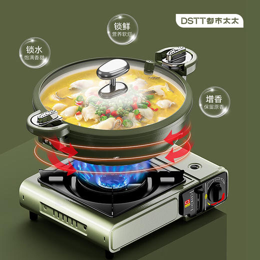 都市太太都市太太皇后·微压锅卡式气炉套装便携烧烤炉户外炊具微压锅气炉 商品图1