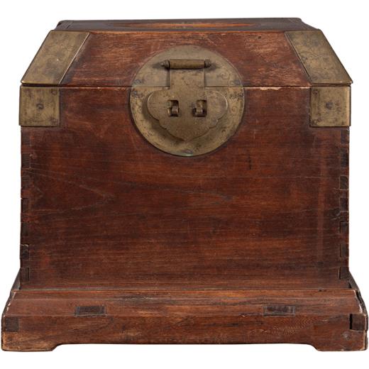 清 榉木团寿纹盝顶官印箱 商品图5