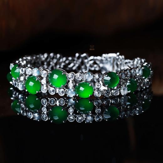【翠影拾光】满绿翡翠手链-SL12410079W 商品图0