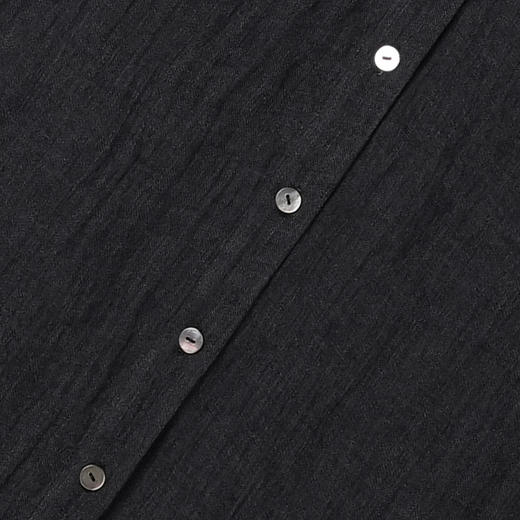 ROMI STUDIO “松弛之意” 亚麻褶皱肌理感V领大摆风衣外套421W6041 商品图2