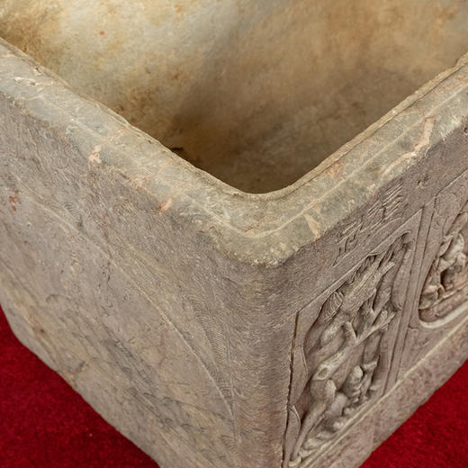 清 石雕花鸟人物诗文鱼缸 商品图3