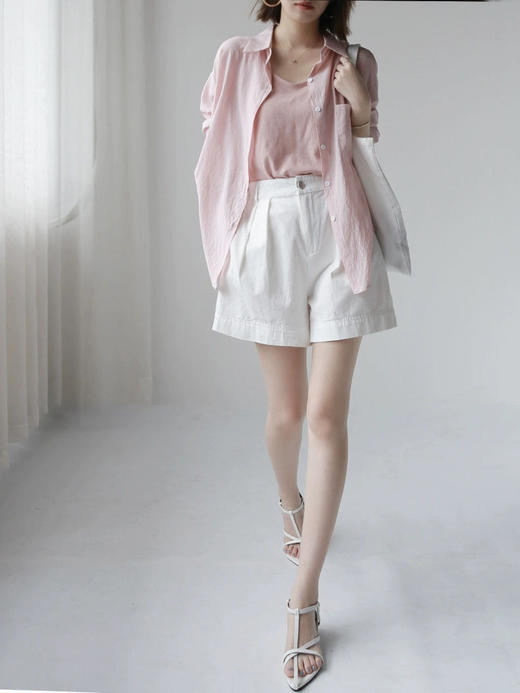 Im Presionismo薄款衬衫吊带两件套  ，舒适肌理感 ，9色可选，均码 商品图2