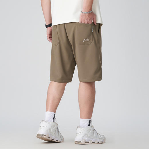 【DMH】大依优型大码男装五分短裤时尚流行宽松夏季抽绳休闲裤子刺绣加肥休闲五分裤潮流 商品图3