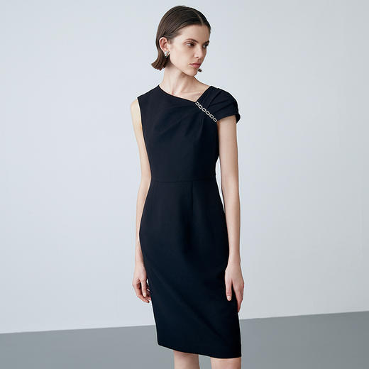 EITIE爱特爱夏季新款设计感小众收腰气质连衣裙7807518 商品图2