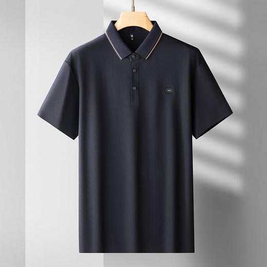 【冰丝无痕】【DDS】大依优型大码男装短袖POLO衫透气加肥加大大号半袖体恤上衣男士胖子 商品图7