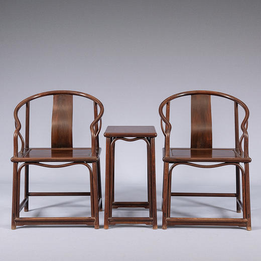 二十世纪 红木圈椅成套（两椅一几） 商品图0
