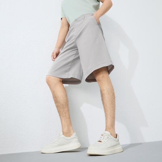 【肌理短裤】柒牌休闲短裤男夏季新款廓形商务百搭宽松直筒男裤子128H73870 商品图1