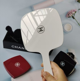 （文创）医美定制手持化妆镜小香标椭圆白150*252mmJS（任亿果）