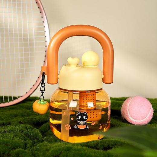 大英博物馆 巴斯特系列 柿柿如意茶水分离手提墩墩 随行杯 商品图2