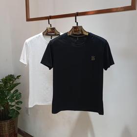 男装夏季圆领字母印花老钱风纯色T恤   FL-8567*