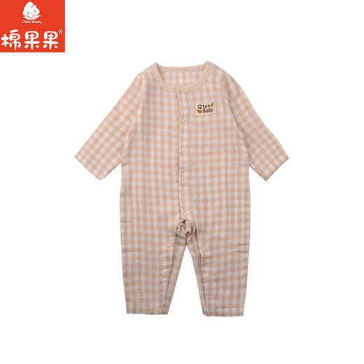 棉果果夏季彩棉纯棉哈衣爬服对开连体衣M201722199214 商品图0