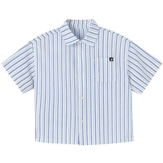 【实体店同款】男童翻领梭织短袖上衣夏季新款安奈儿童装XB521612 商品图5