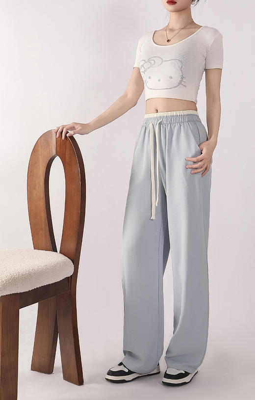 【青乔慕染·夏季直筒撞色柔丝裤】 显高，显瘦，显腿长！ 商品图7