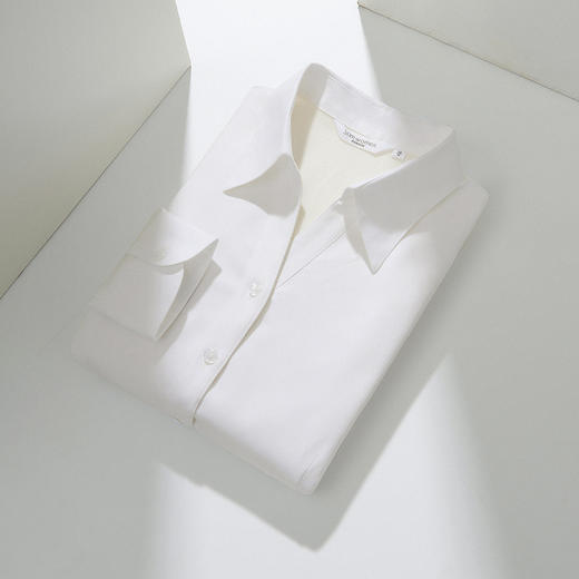 【加绒款】罗蒙女士长袖衬衫女翻领挺括有型百搭舒适女士衬衫气质 商品图2