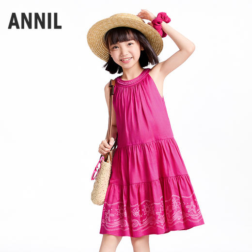 【实体店同款】女童无袖连衣裙夏季新款安奈儿童装AG523661 商品图0