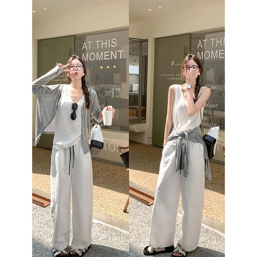 <曾小咸推荐>休闲百搭2色宽松显瘦U领背心 商品图3