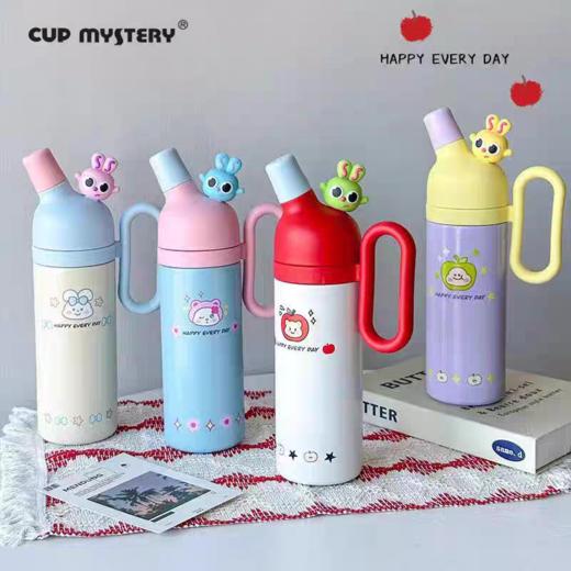 【春上新】【清仓】9楼母婴生活馆 卡通公仔保温杯便携带把手可爱大容量吸管保温杯800mL 活动价：29.9元 商品图0