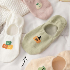 韵舒雅 春夏透气薄款短袜4双（款式颜色随机） 浅口隐形船袜多巴胺颜色舒适不易变形