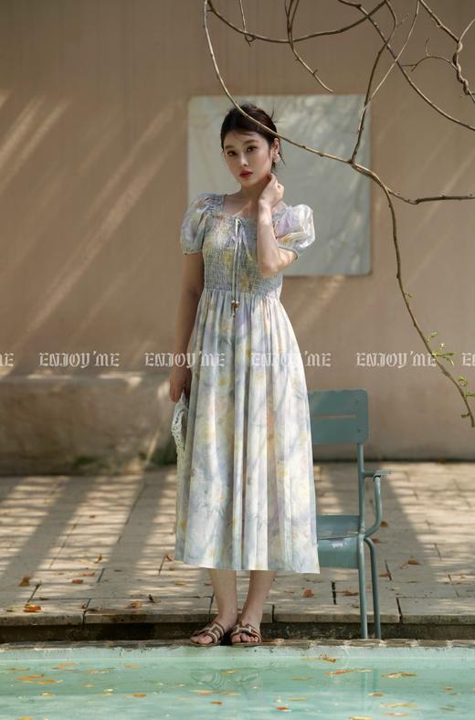 【门店同款】ENJOY夏季“悠然之境”油画系带连衣裙 162253086 商品图0