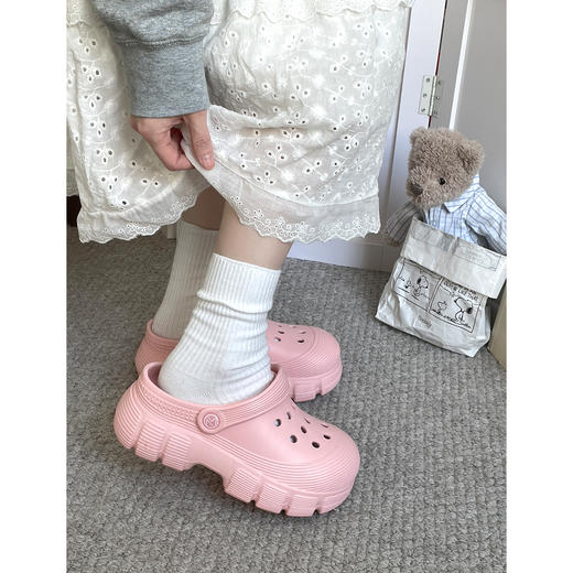 【YW】无忧购休闲懒人厚底增高洞洞鞋3025(截单后7天发货) 商品图6