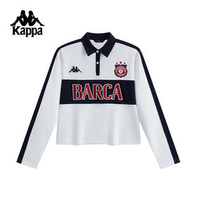 Kappa卡帕背靠背运动长袖polo衫女2025新款翻领t恤透气休闲上衣K0F42PC01