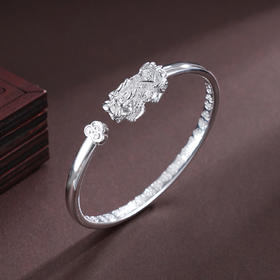 子佩集S999银【貔貅进宝】手镯【SZ007869】纯银手镯祥云2503