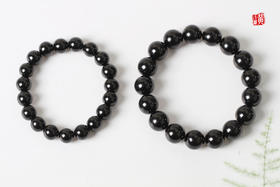 黑碧玺单圈手串【墨禅】，珠径10/12mm