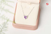 紫水晶心形吊坠，925银镶 商品缩略图1