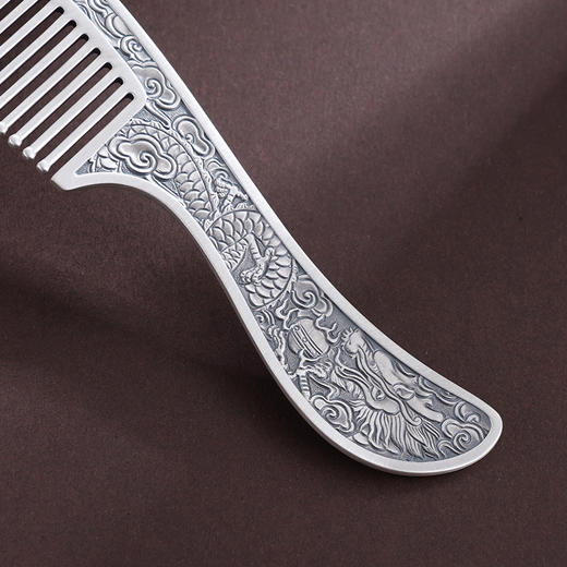 子佩集S999银【龙福悦动】梳子【BX0320095-1】纯银梳子龙凤2503 商品图3