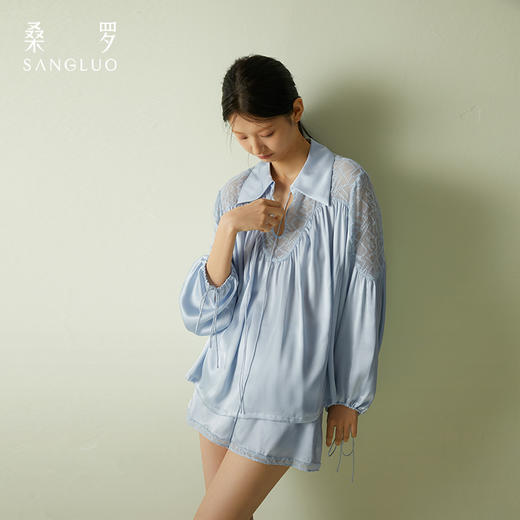 cleansilk微光系列桑罗可外穿桑蚕丝长袖套装 商品图5