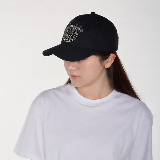大英博物馆 巴斯特系列 萌猫鸭舌帽棒球帽 黑色 商品图3