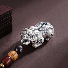 子佩集S999银【貔貅纳福】钥匙扣【DZ1123】纯银小摆件貔貅2503