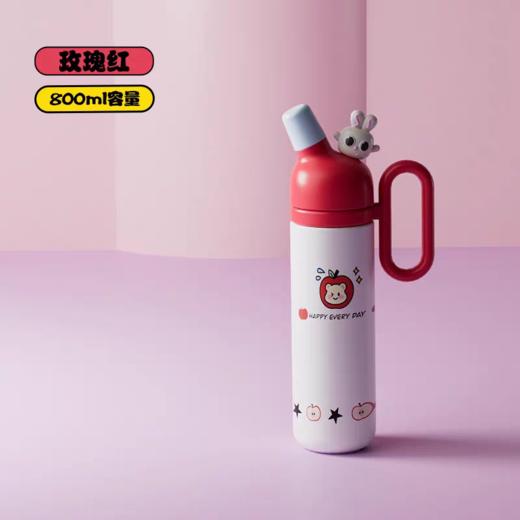 【春上新】【清仓】9楼母婴生活馆 卡通公仔保温杯便携带把手可爱大容量吸管保温杯800mL 活动价：29.9元 商品图5