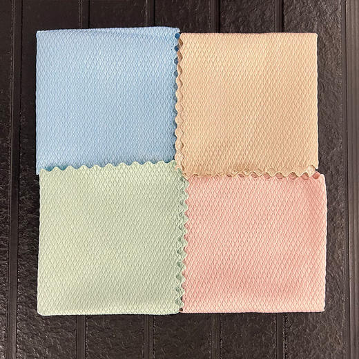 韵舒雅 去污鱼鳞清洁布5条（颜色随机） 吸水性强柔软亲肤擦拭无痕不留毛刺 商品图5