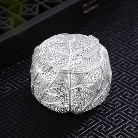 子佩集S999银【竹韵清欢】茶包【BJ001191】纯银茶具可打开花丝茶包竹叶2503