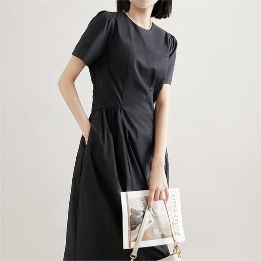 【樱西玛 匹马棉极简衬衫裙】立裁极简廓形 设计感收腰款 包容藏肉显瘦 垂顺简约连衣裙 商品图4