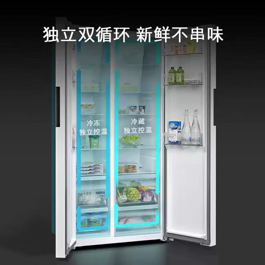 西门子（SIEMENS）637升超大容量双开门变频家用冰箱对开门 双循环超级速冷精准保鲜抗菌净味一级能效 KT632093VC 白色 商品图2
