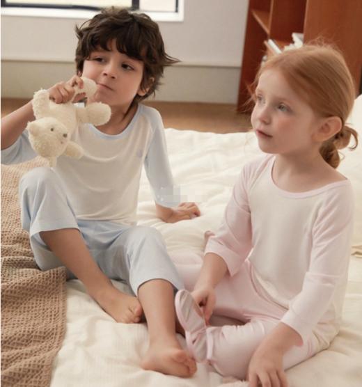 🌿把“柔软夏天”带回家【儿童优可丝柔柔家居服系列】触感如云朵般轻盈软糯｜比棉更透气｜比丝绸更亲肤🔥裸感体验新升级🌬️敏感肌宝宝放心入！ 商品图0