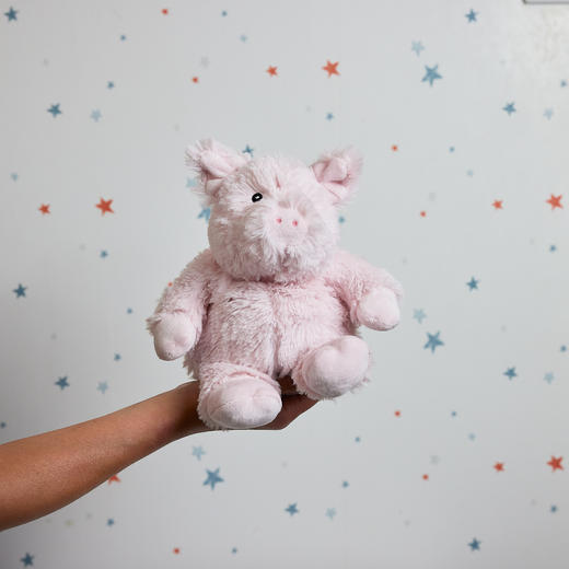 英国warmies 小小粉红猪安抚玩偶公仔送礼毛绒可加热抱枕 商品图5