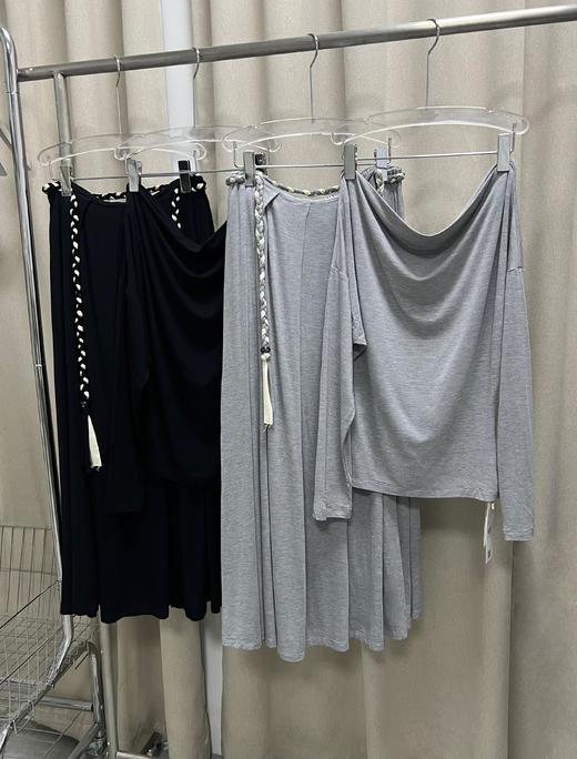 【门店同款】ENJOY春季一字肩编织腰带套裙 160593079 商品图0