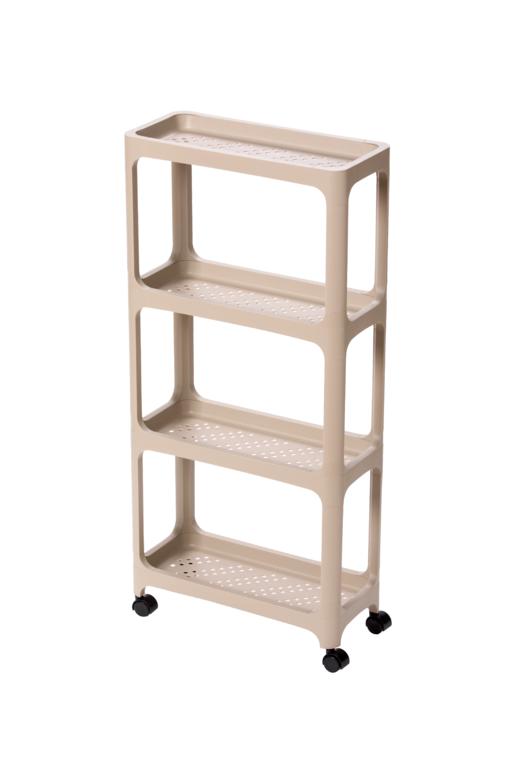 茶花百纳窄边可移动四层置物架 商品图3