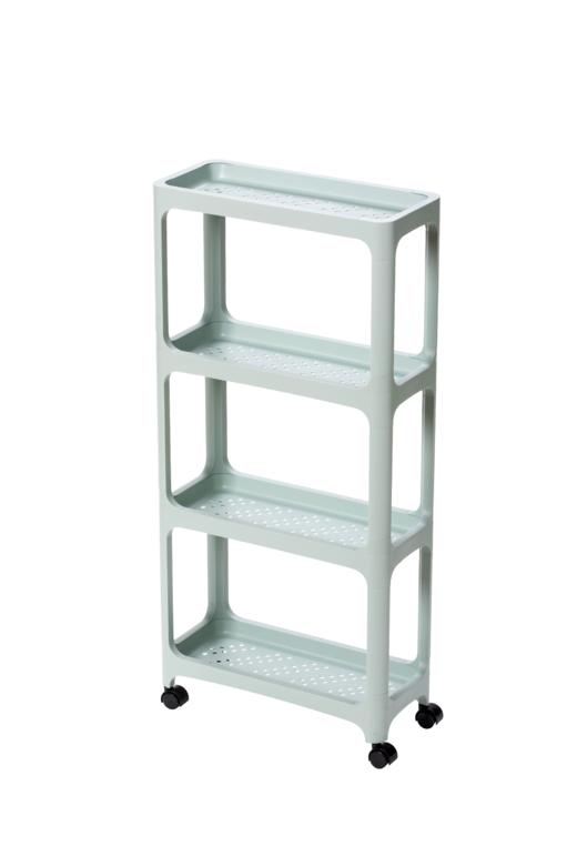 茶花百纳窄边可移动四层置物架 商品图2