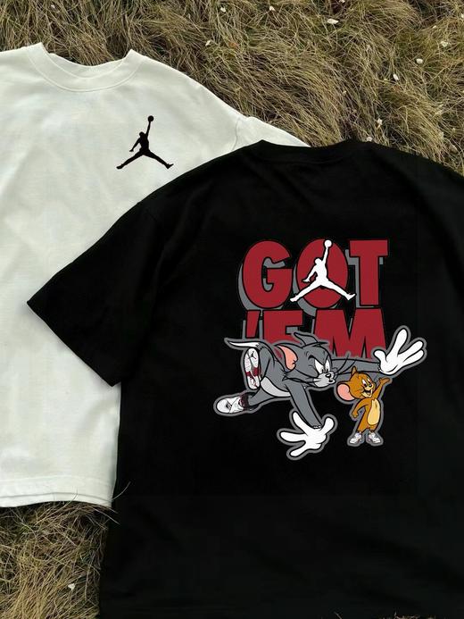AJ乔丹专柜同步联名新款动漫猫和老鼠联名系列印花情侣短袖 商品图6