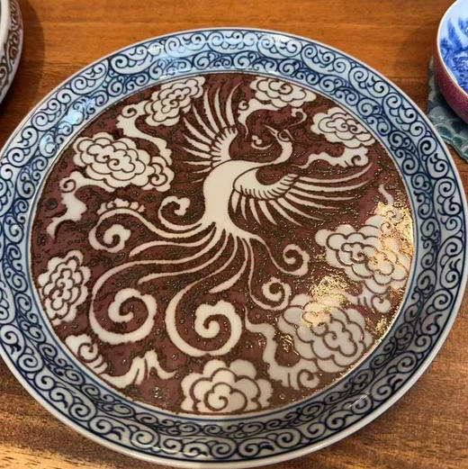 tz 混底红凤舞壶承 商品图0