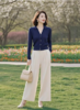 （预售15天）韩系减龄蓝色，针织开衫气质两件套装LJX-258 商品缩略图2