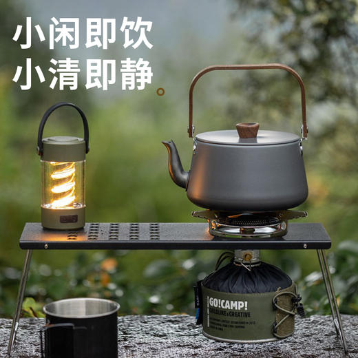 铝合金户外木柄茶壶烧水泡茶壶露营烧水壶便携式咖啡壶野营野餐壶 商品图1