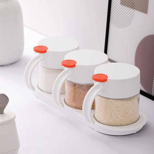 茶花圆点双组玻璃调味瓶 商品图1