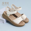 真皮厚底妈妈凉鞋女2025新款夏季中年女鞋软底舒适休闲沙滩鞋5L950-18 商品缩略图0